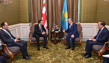 Глава государства провел встречу с Премьер-министром Грузии Ираклием Гарибашвили