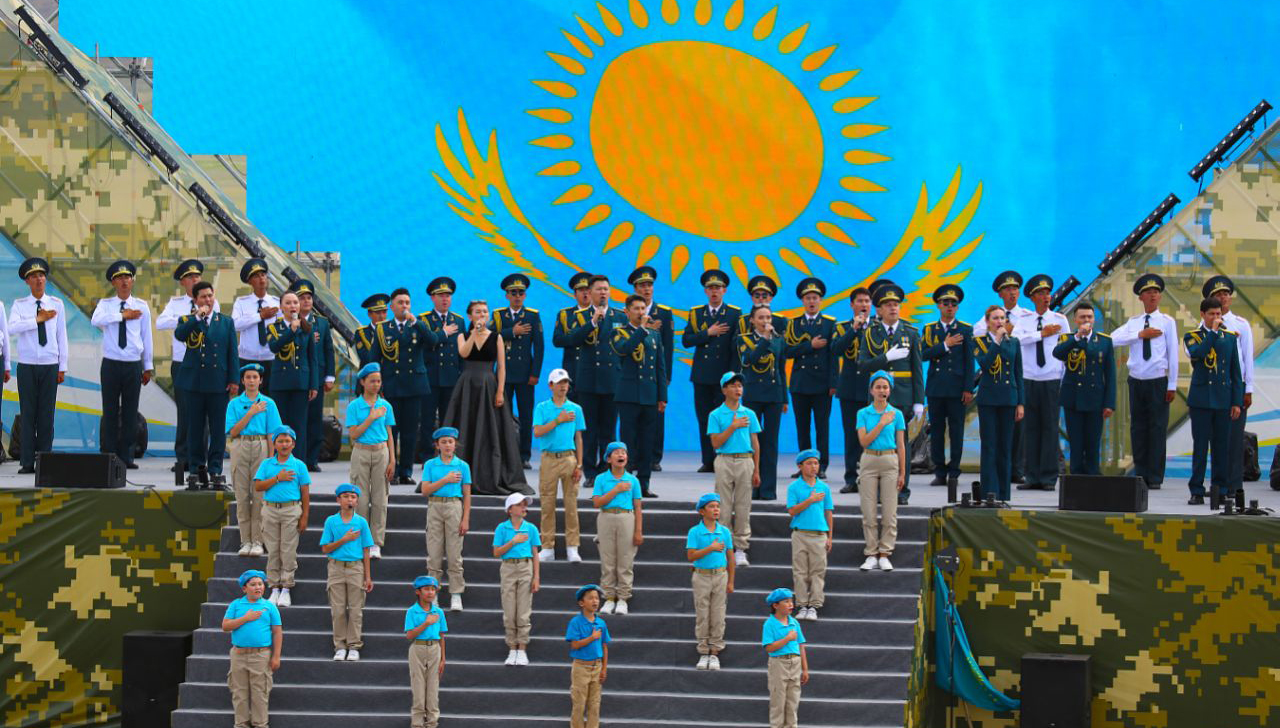 В Карагандинской области состоялось открытие военно-патриотического сбора молодежи «Айбын»