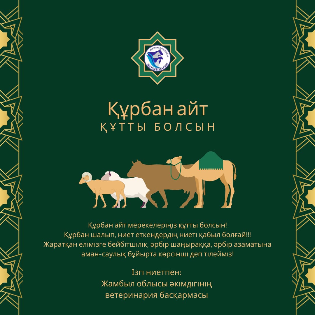 Құрбан айт мерекелеріңіз құтты болсын!