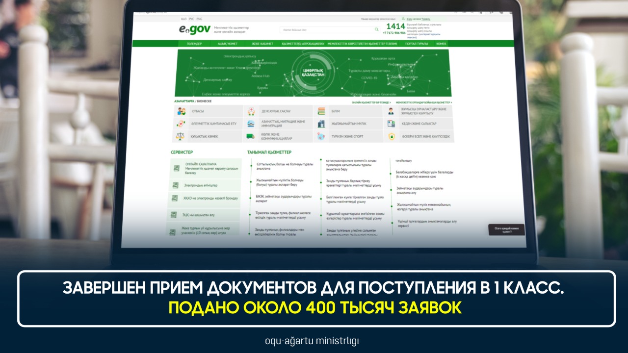 ЗАВЕРШЕН ПРИЕМ ДОКУМЕНТОВ ДЛЯ ПОСТУПЛЕНИЯ В 1 КЛАСС. ПОДАНО ОКОЛО 400 ТЫСЯЧ ЗАЯВОК