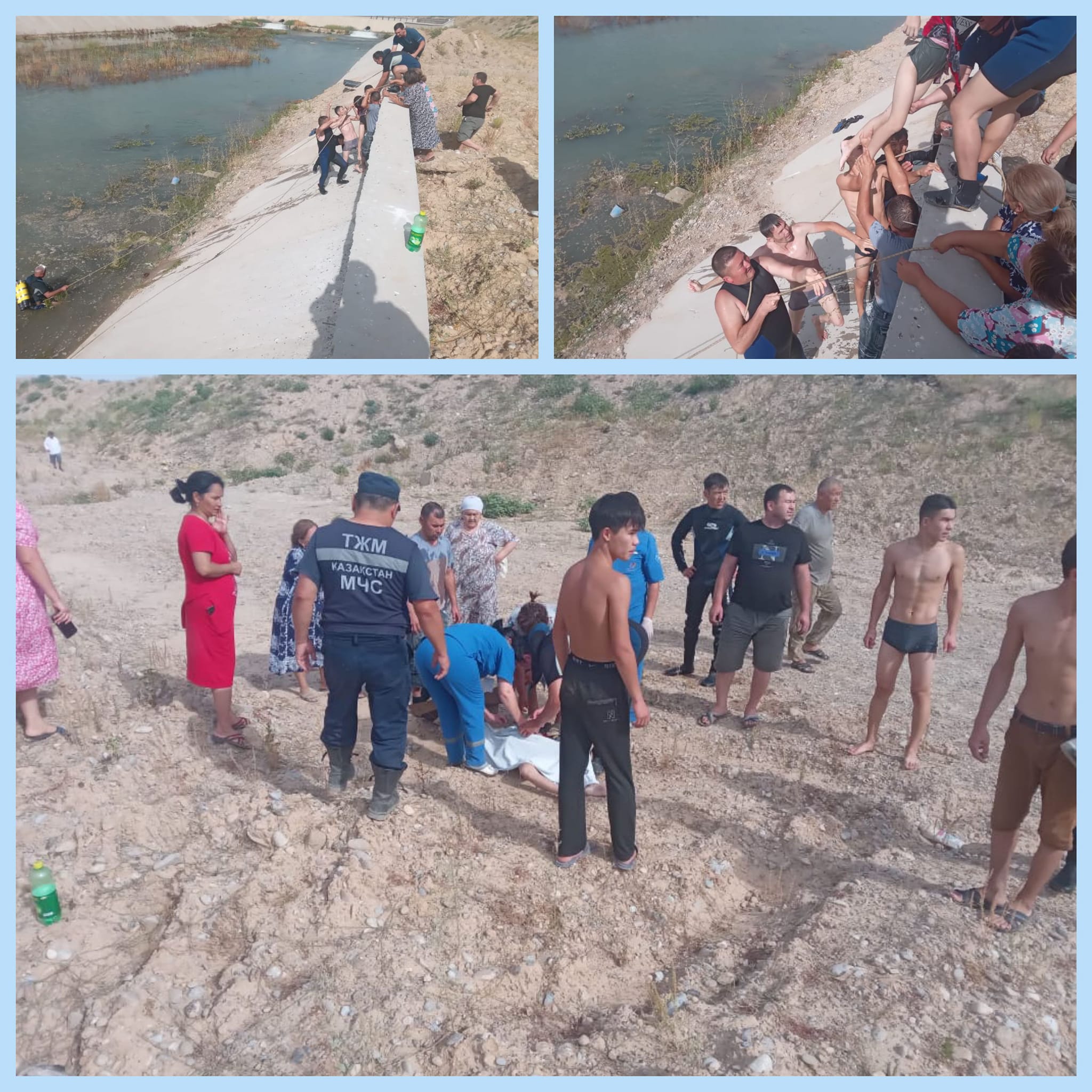 В Шымкенте на реке Бадам произошел несчастный случай