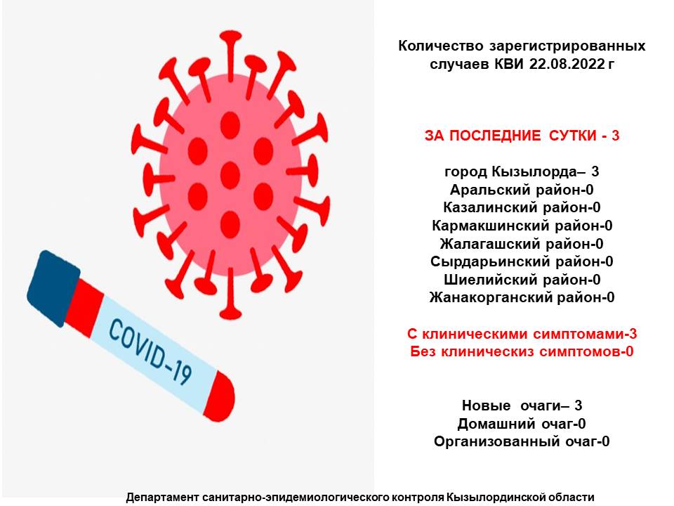 Об эпидемиологической ситуации по коронавирусу с положительным результатом ПЦР-теста на 22 августа 2022 года