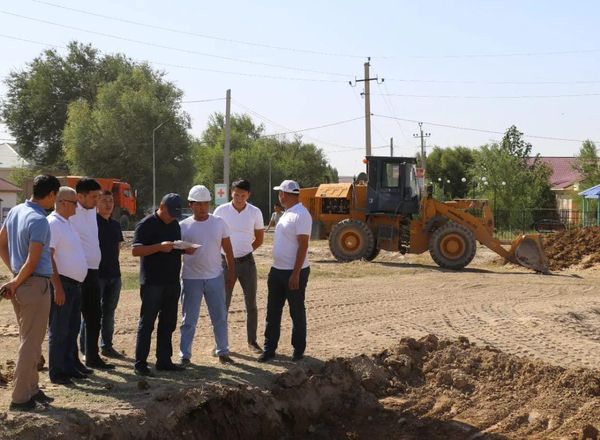 ТУРКЕСТАН: В ТЮЛЬКУБАССКОМ СЕЛЕ КЕРШЕТАС СТРОЯТ ДОМ КУЛЬТУРЫ И РЕМОНТИРУЮТ ШКОЛУ