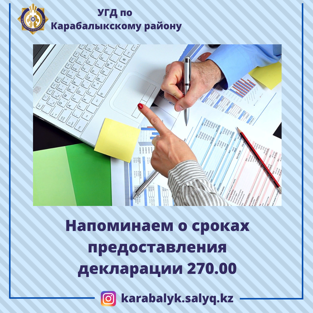 Как сдать декларацию 270 рк. Как сдать декларацию 270 рк