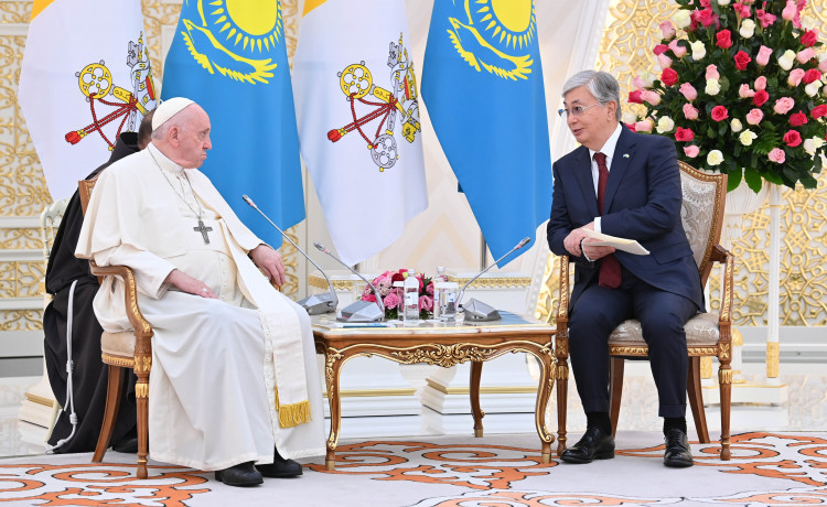Kazakhstan President Kassym-Jomart Tokayev meets with Pope Francis