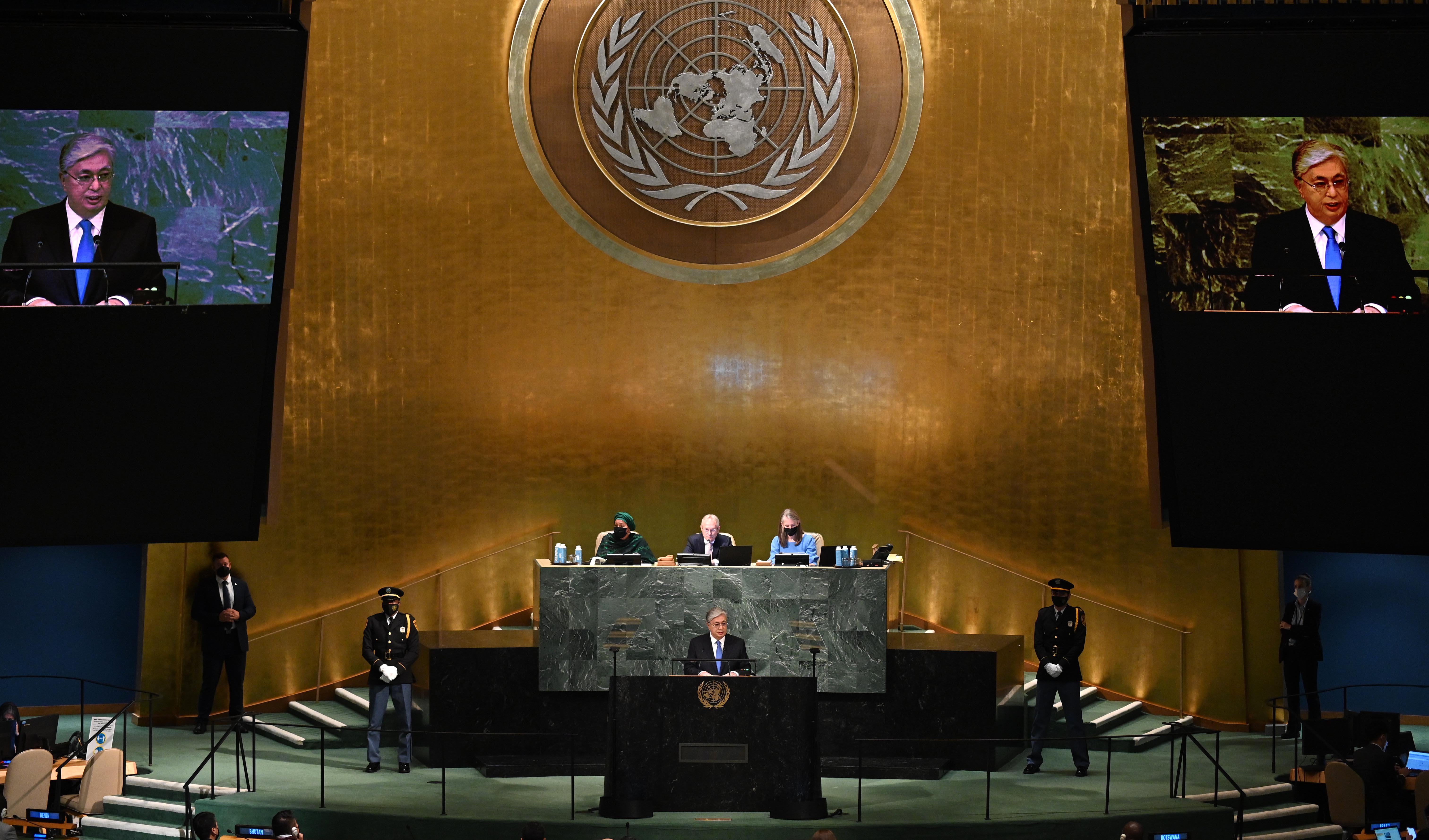 President of Kazakhstan Kassym-Jomart Tokayev delivered a speech at the General Debate of the 77th session of the UN General Assembly