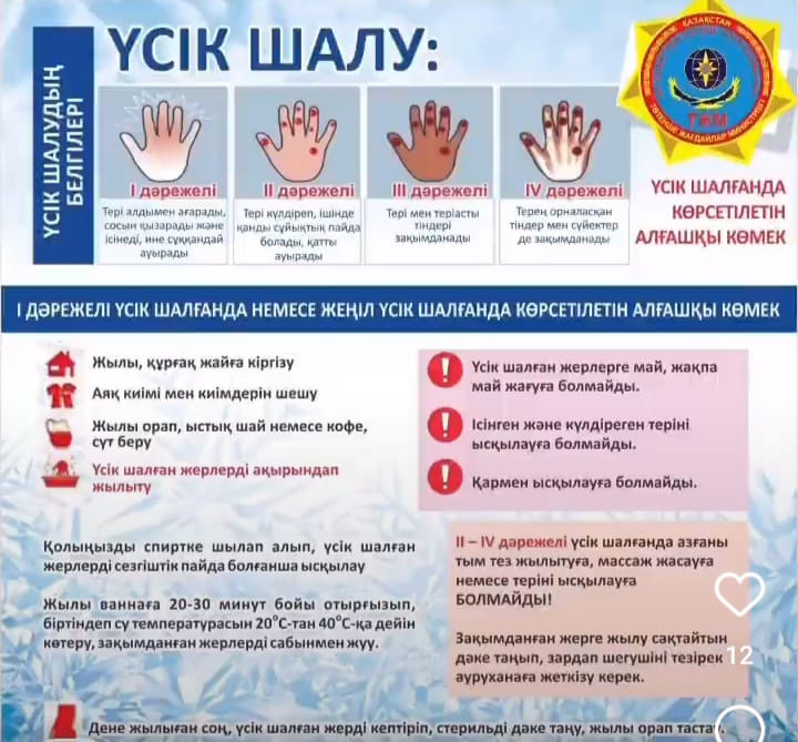 Үсік шалу-белгілері, алғашқы көмек және алдын-алу