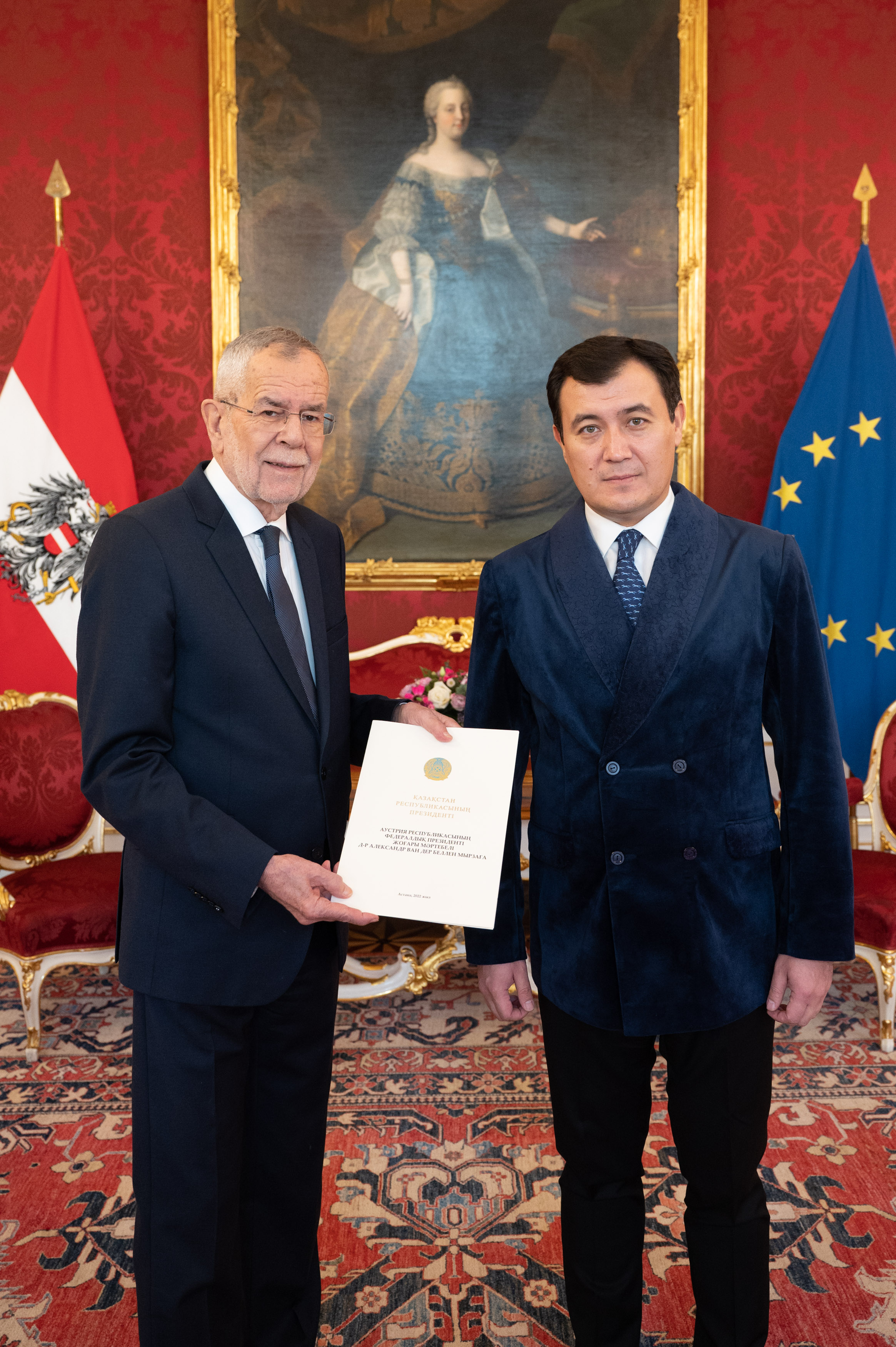 Botschafter der Republik Kasachstan überreichte dem Bundespräsidenten der Republik Österreich das Beglaubigungsschreiben