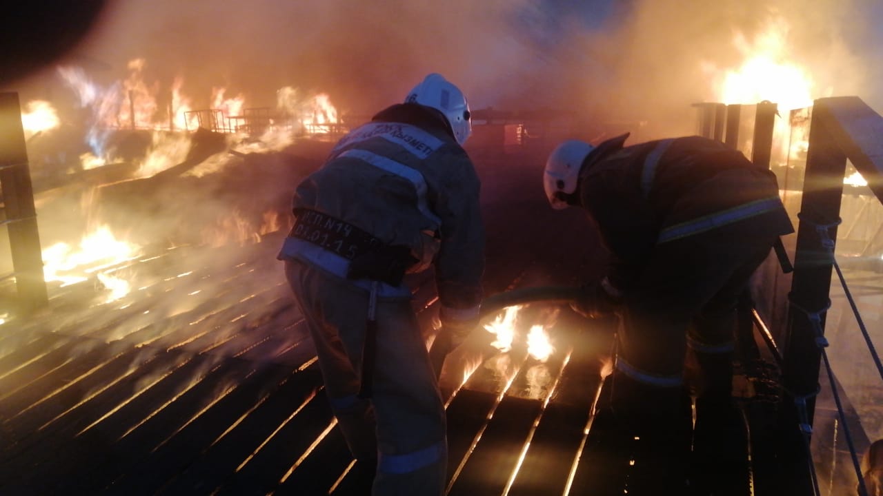 Информация о пожаре в рестобаре расположенного в горах Медеуского района г. Алматы
