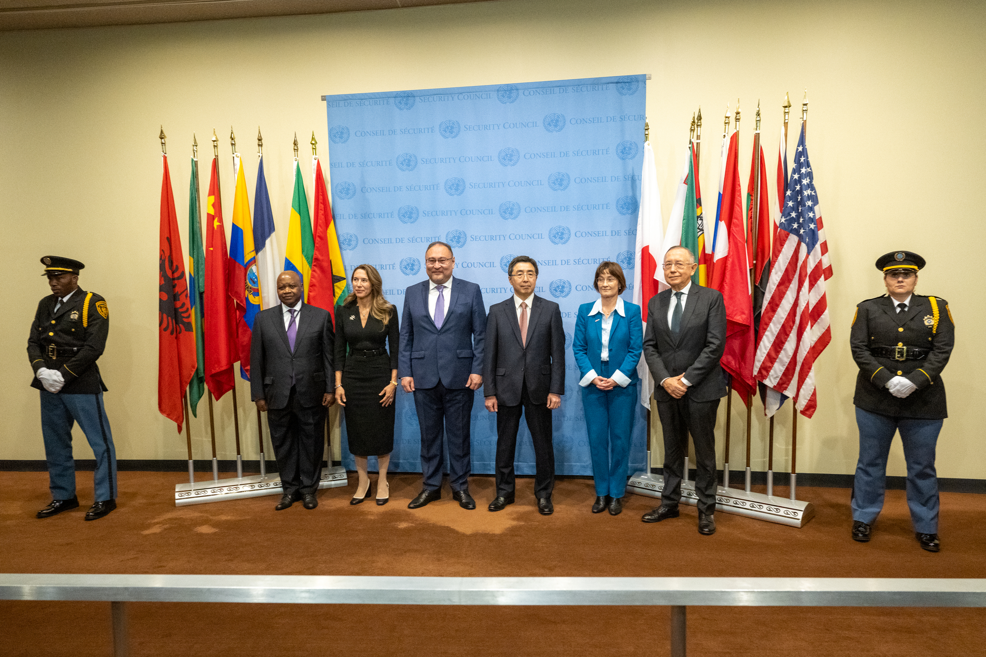 Kazakhstan held a flag installation ceremony of the new members of the UN Security Council in New York