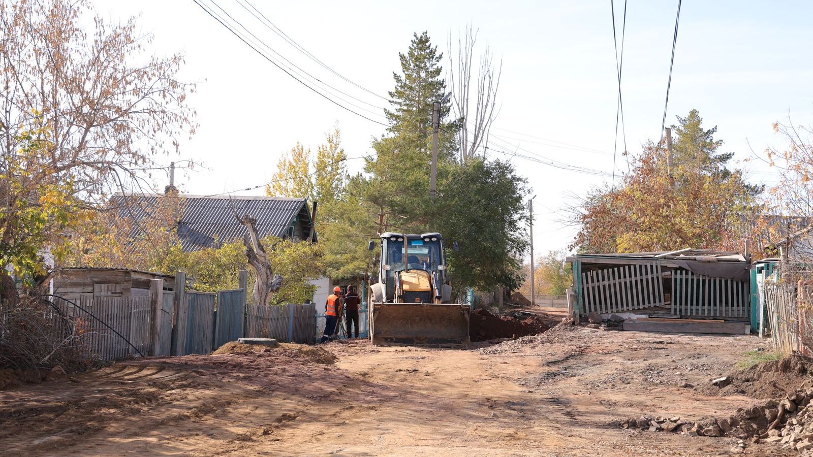 В посёлке Актау строят новый водовод