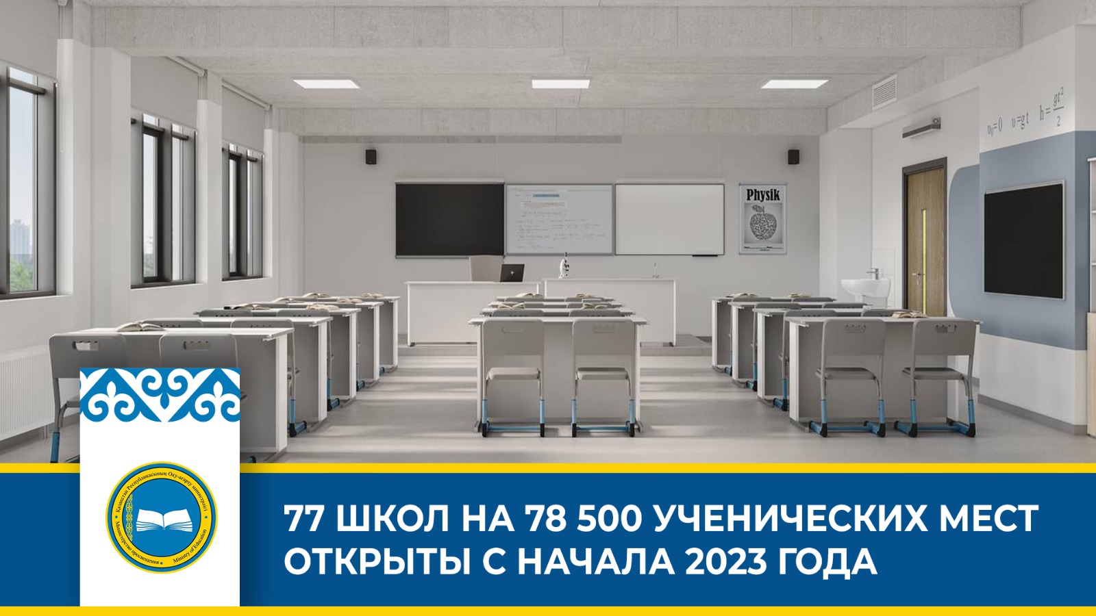 77 ШКОЛ НА 78 500 УЧЕНИЧЕСКИХ МЕСТ ОТКРЫТЫ С НАЧАЛА  2023 ГОДА