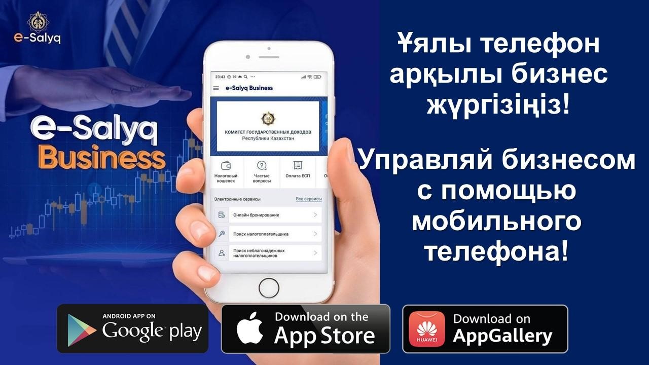 Мобильное приложение "E-Salyq Business"