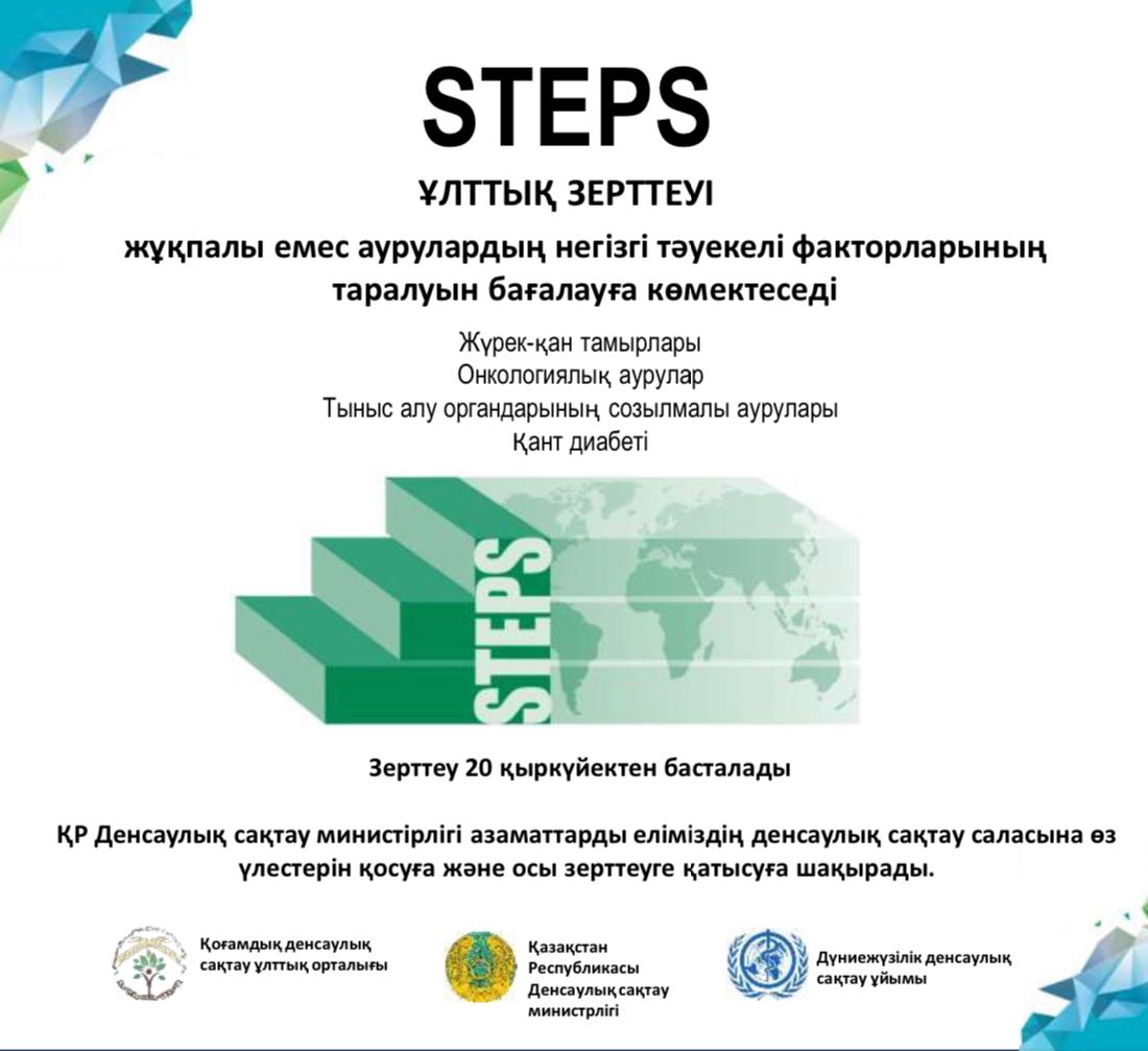 ҚАЗАҚСТАНДА ИЕА ҚАУІП ФАКТОРЛАРЫН ЗЕРТТЕУ БОЙЫНША STEPS ЗЕРТТЕУЛЕР БАСТАЛАДЫ