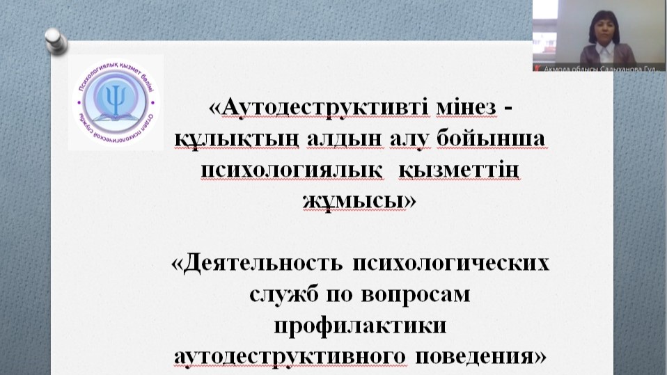 Вопросы профилактики аутодеструктивного поведения обсудили на областном семинар - совещании
