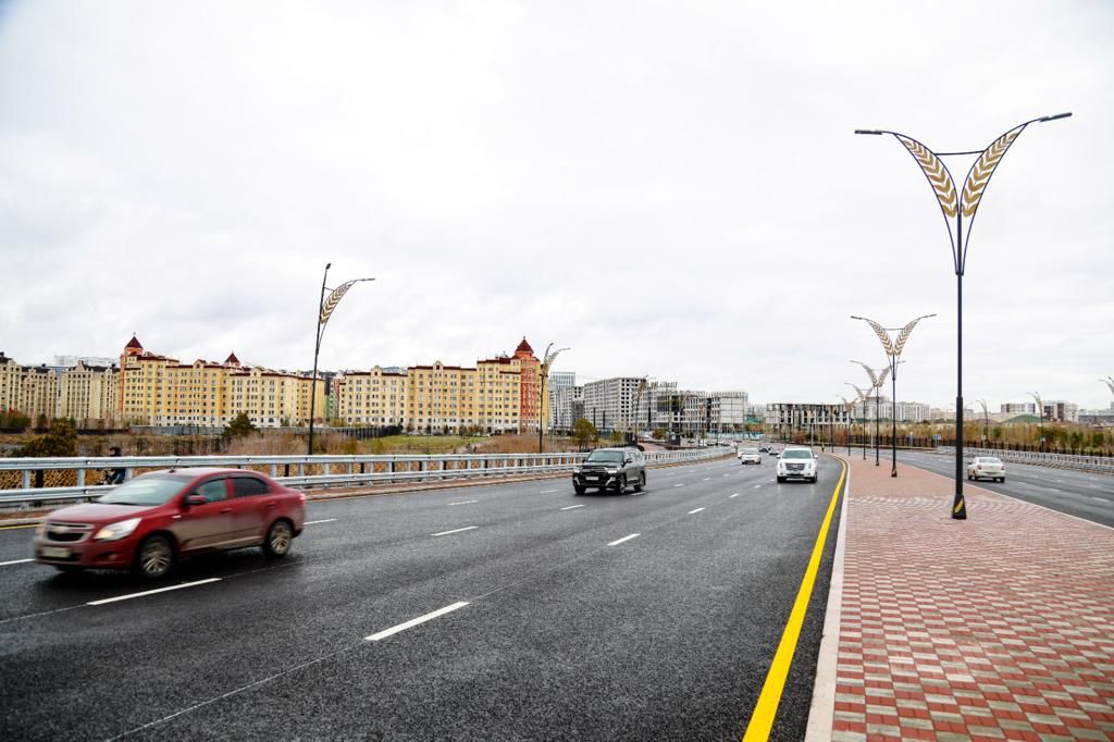 Насколько % разгрузил движение на дорогах новый мост в Астане