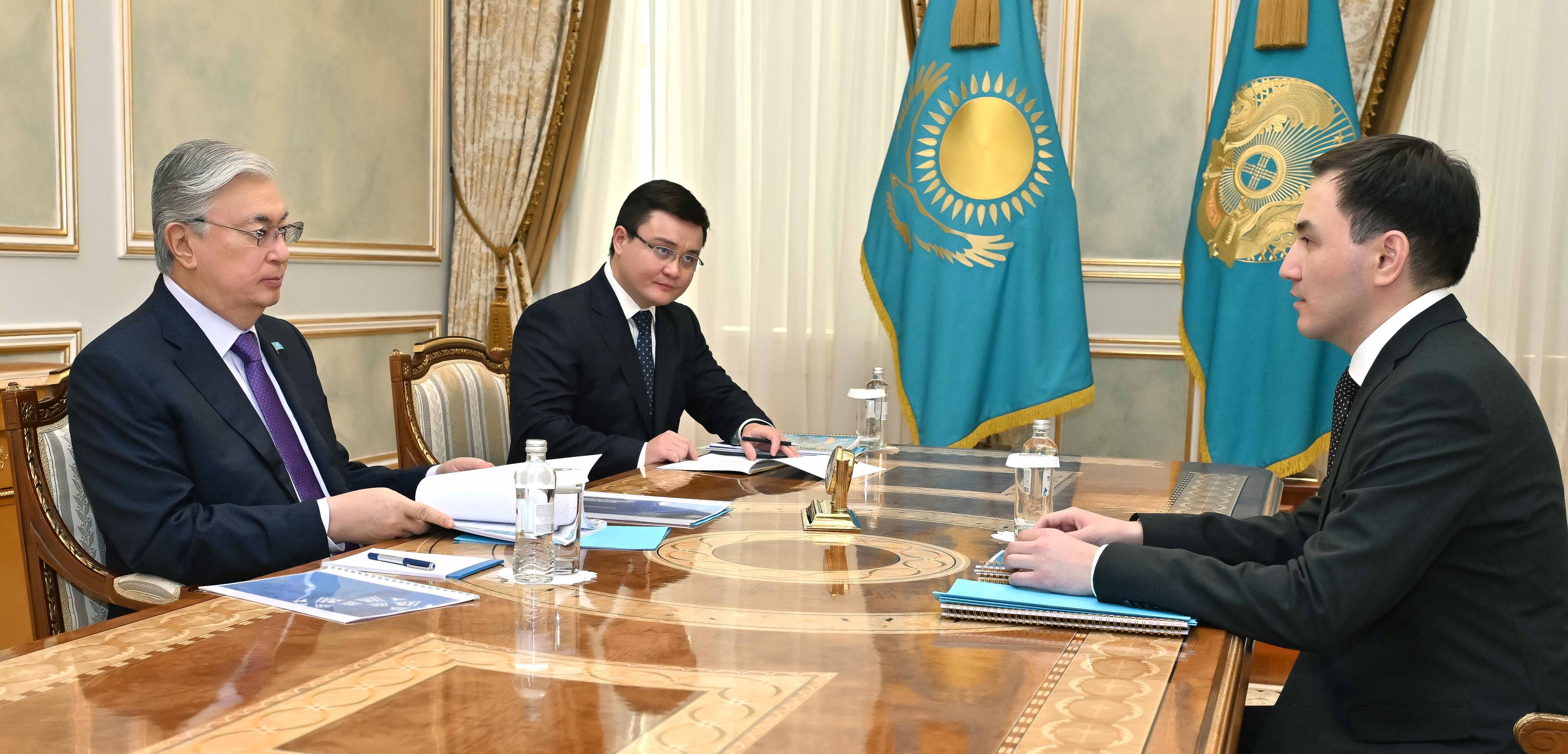 The head of state met with the Chairman of the Agency for Strategic Planning and Reforms Zhandos Shaimardanov