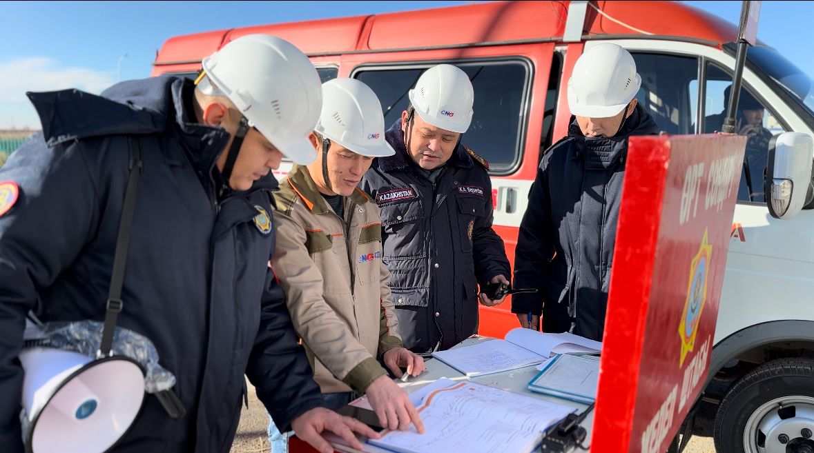 Кызылординские пожарные провели  деловую игру на стекольном заводе