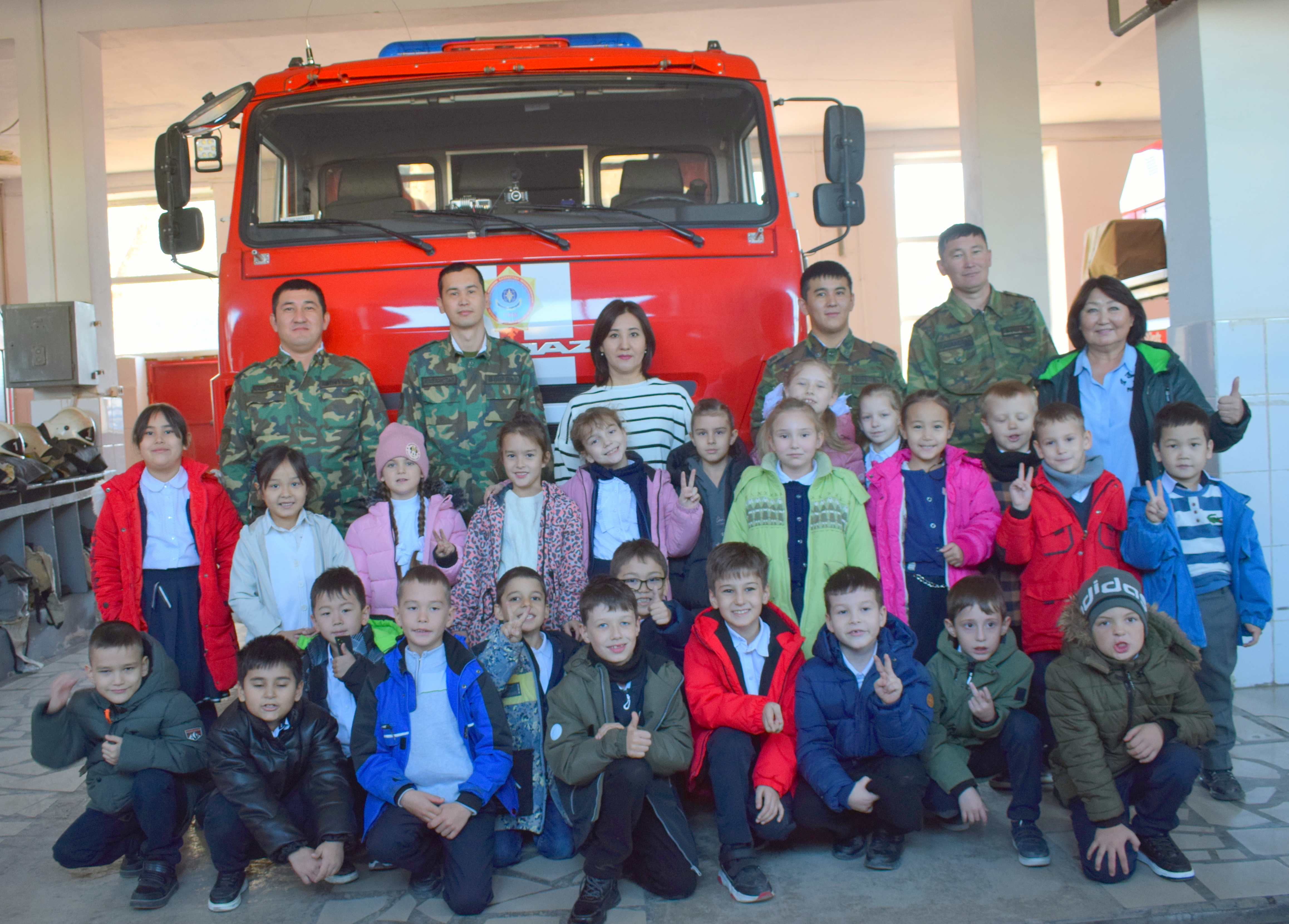 Schoolchildren visited excursions in the fire department
