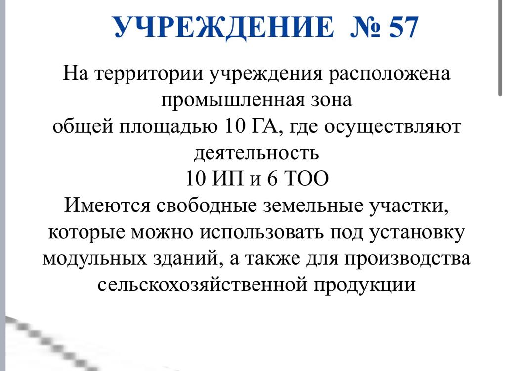 №57 мекемедегі кәсіпкерлік қызмет