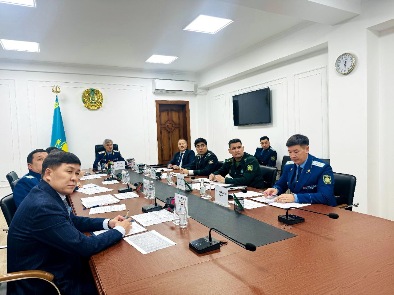 В прокуратуре Жамбылской области состоялось заседание  координационного совета  по вопросу «Эффективность взыскания административных штрафов, в частности сумм, наложенных с помощью специальных технических средств контроля и измерений».