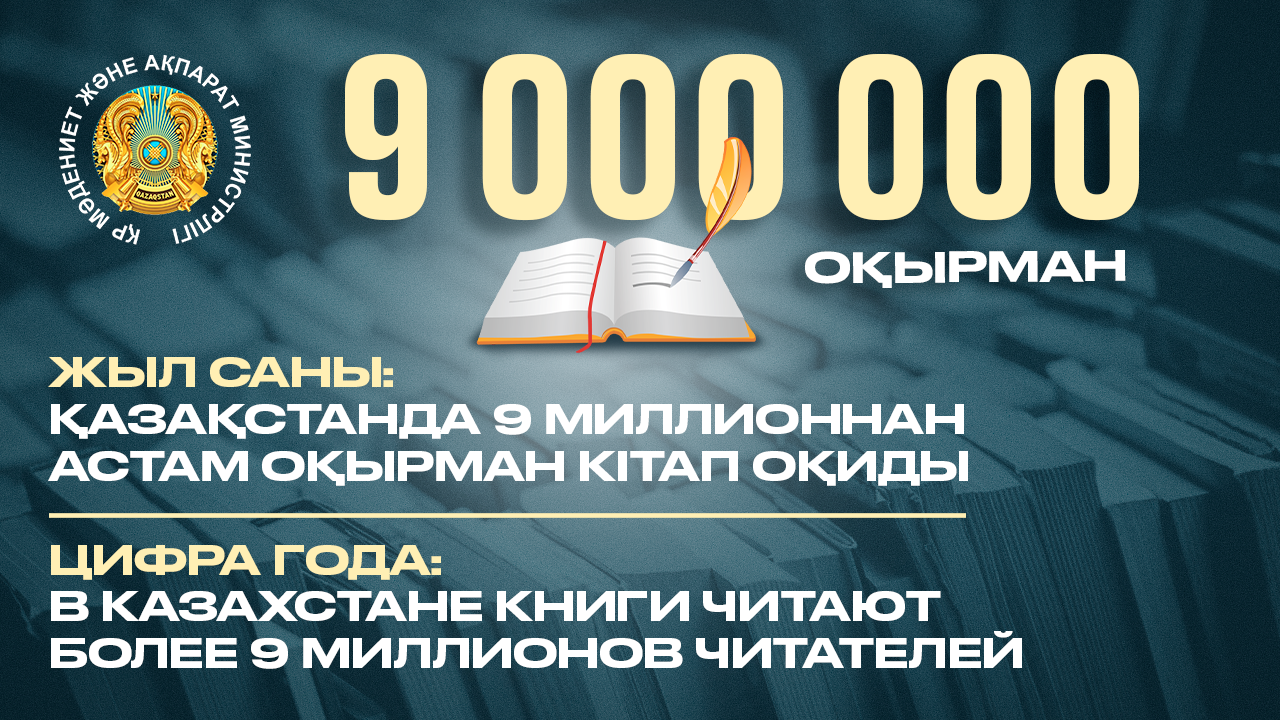 Цифра года: В Казахстане книги читают более 9 миллионов читателей