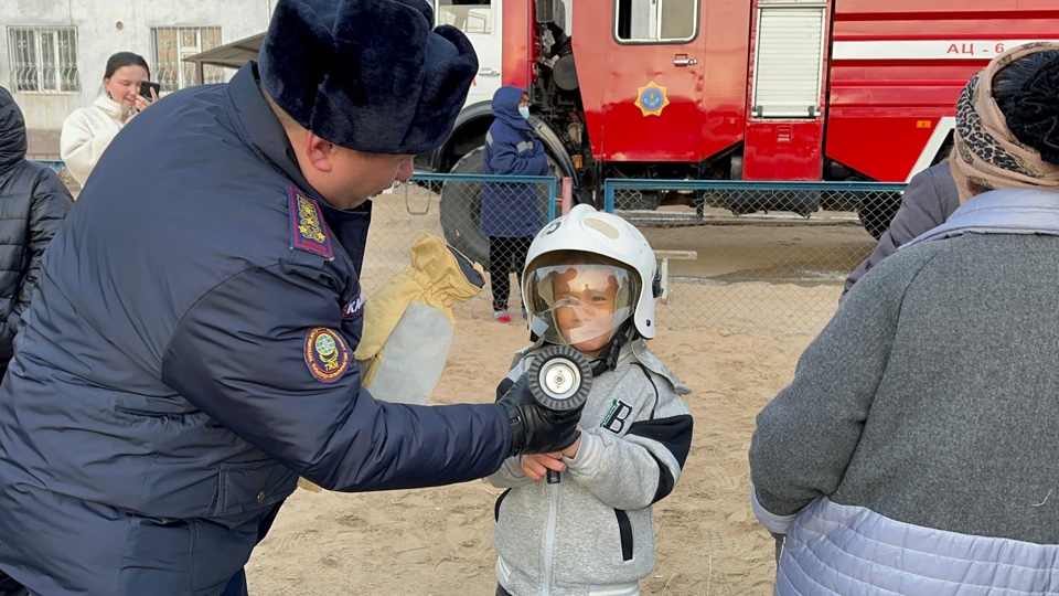 В Кызылординской области проведено пожарно-тактическое учение