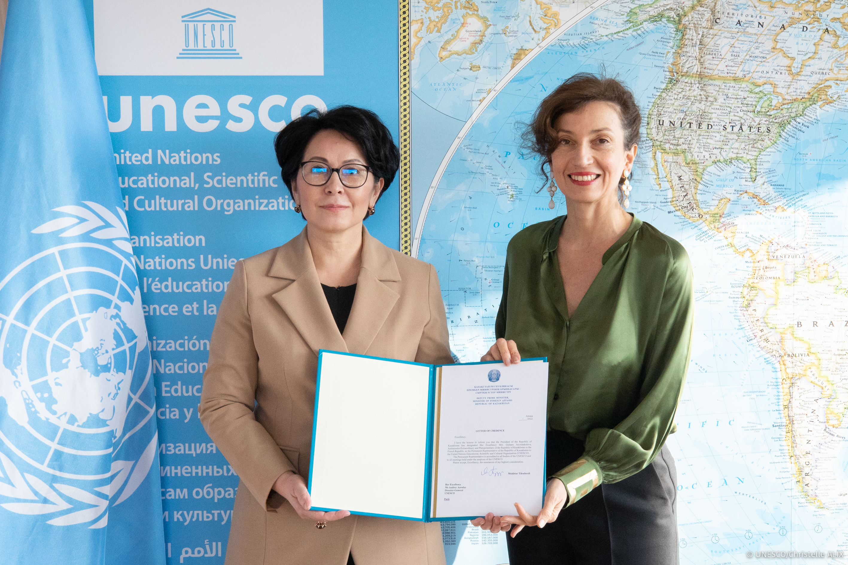 Permanent Representative of Kazakhstan to UNESCO Presented Her Credentials to UNESCO Director-General