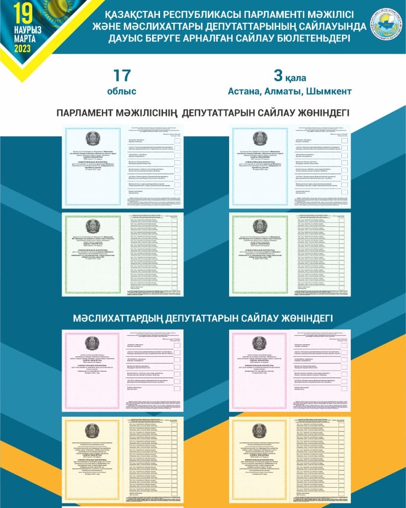 Дауыс беруге арналған сайлау бюлетеньдері