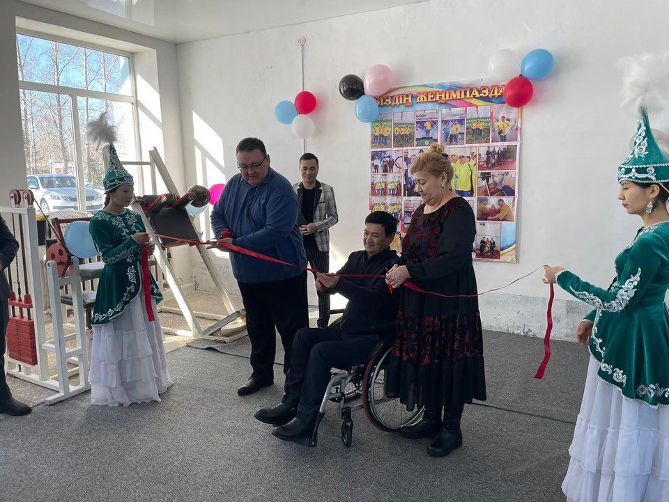 Қорғалжын ауданында мүмкіндігі шектеулі жандарға арналған спорт залы ашылды