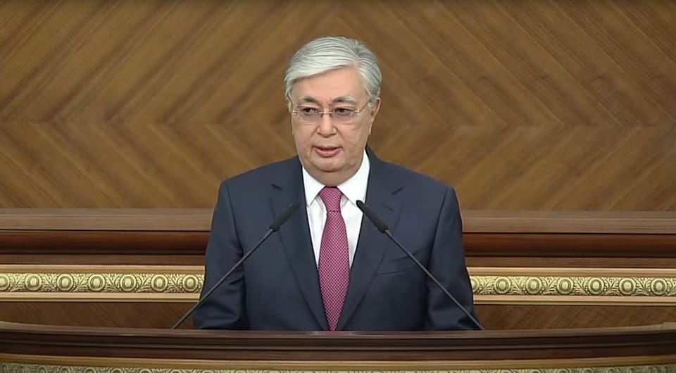 Началось выступление Касым-Жомарта Токаева на открытии первой сессии Парламента Республики Казахстан VIII созыва