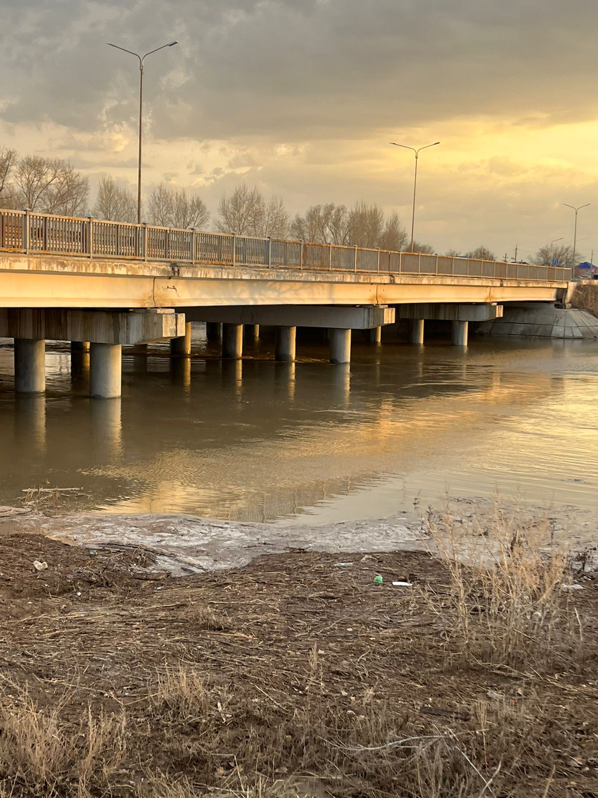 Қарғалы өзеніндегі судың деңгейі төмендеді