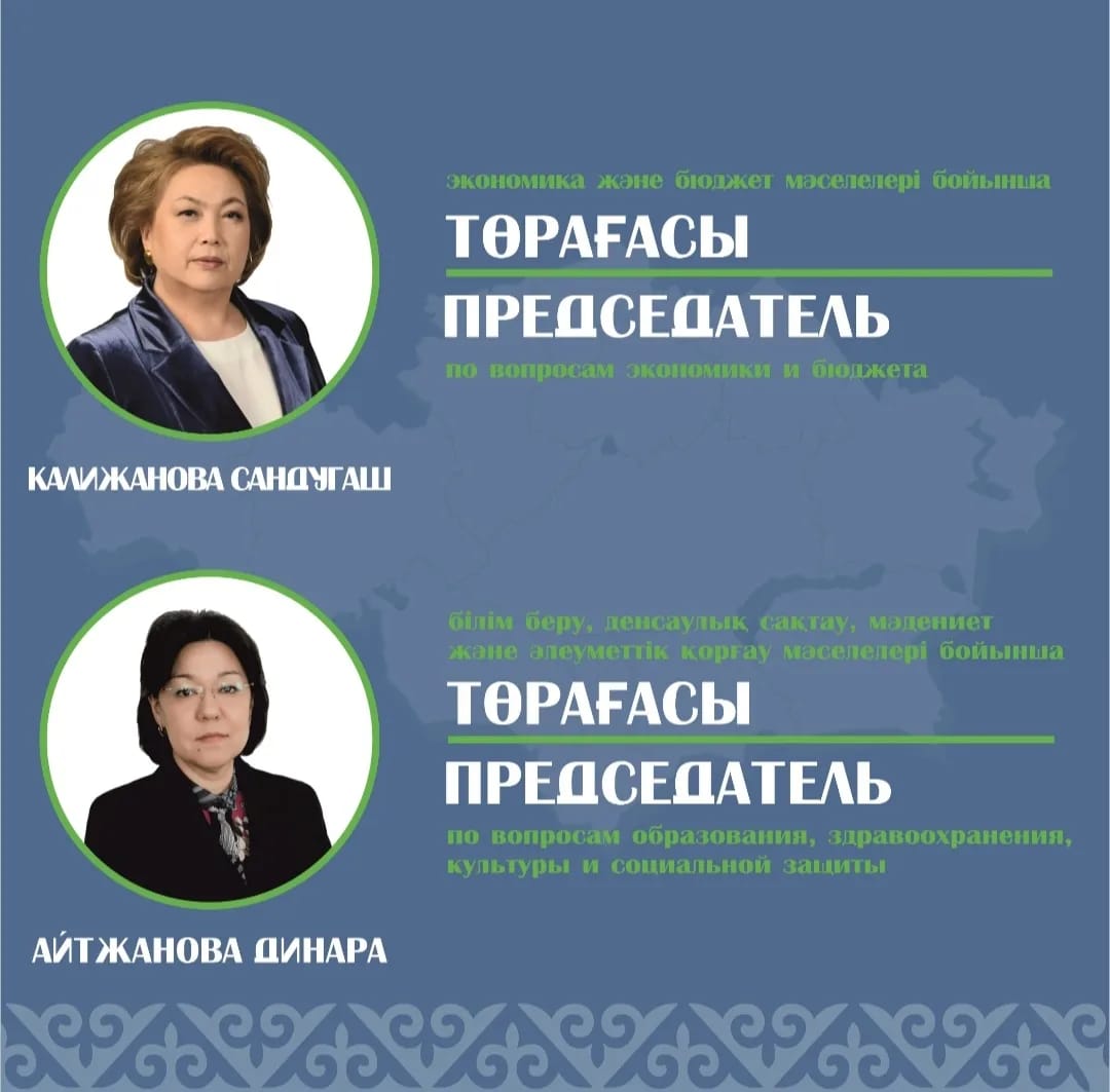 Председатели постоянных комиссий областного маслихата VIII созыва
