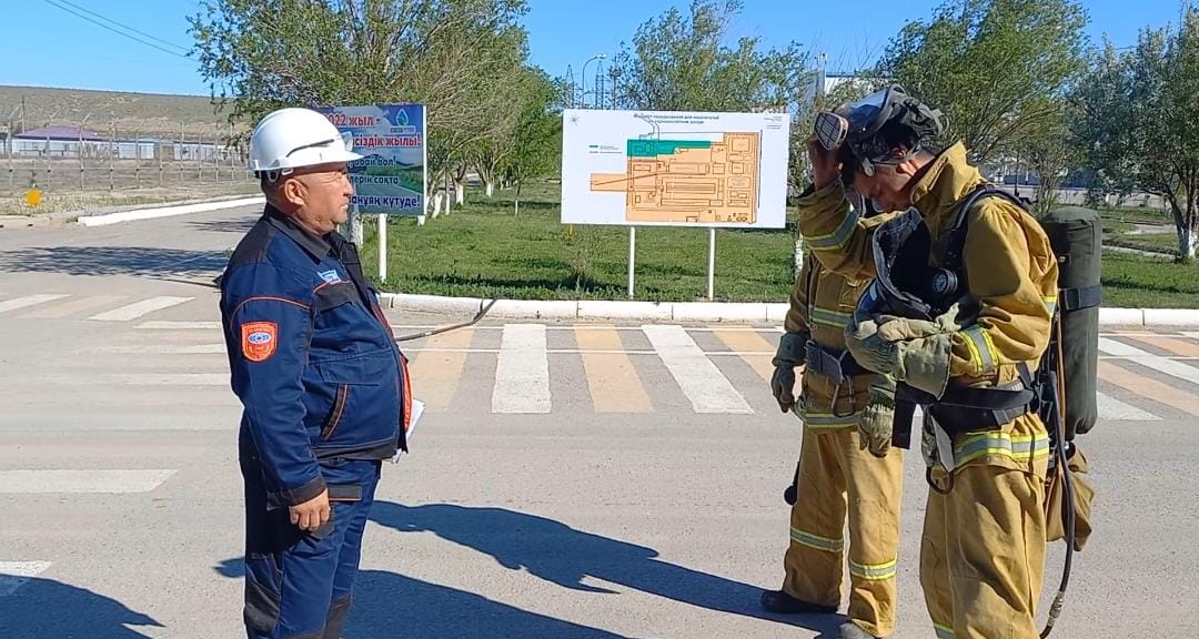 “Күкірт қышқылы зауытында” оқу-жаттығу өткізілді