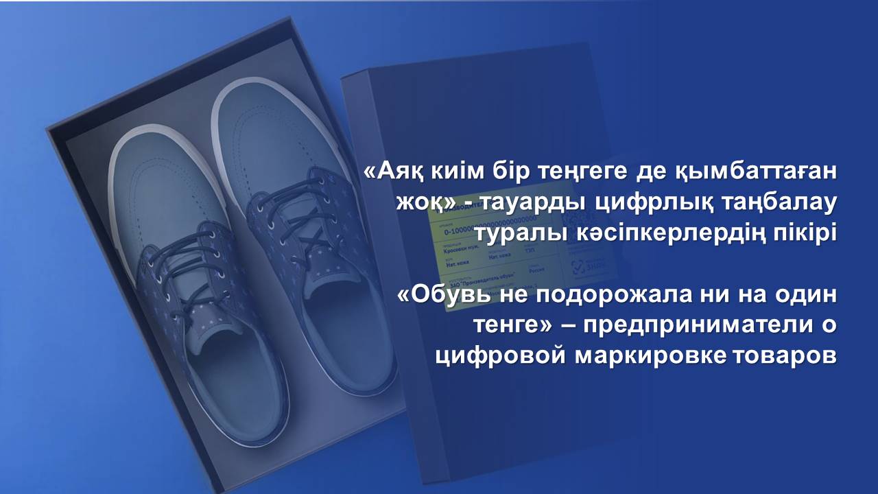 «Аяқ киім бір теңгеге де қымбаттаған жоқ» - тауарды цифрлық таңбалау туралы кәсіпкерлердің пікірі
