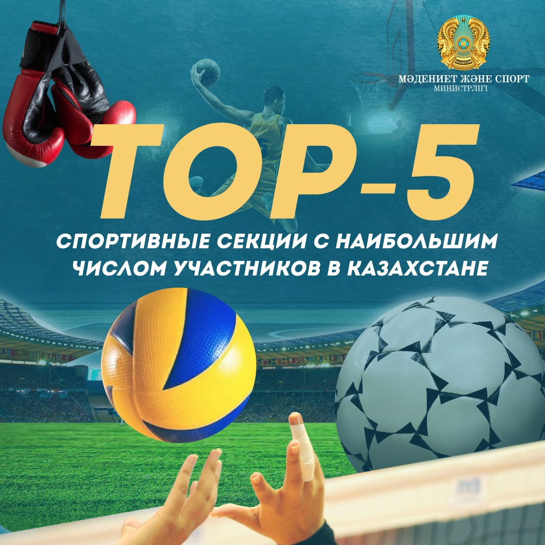 TOP-5: Қазақстандағы қатысушылары көп спорт үйірмелері