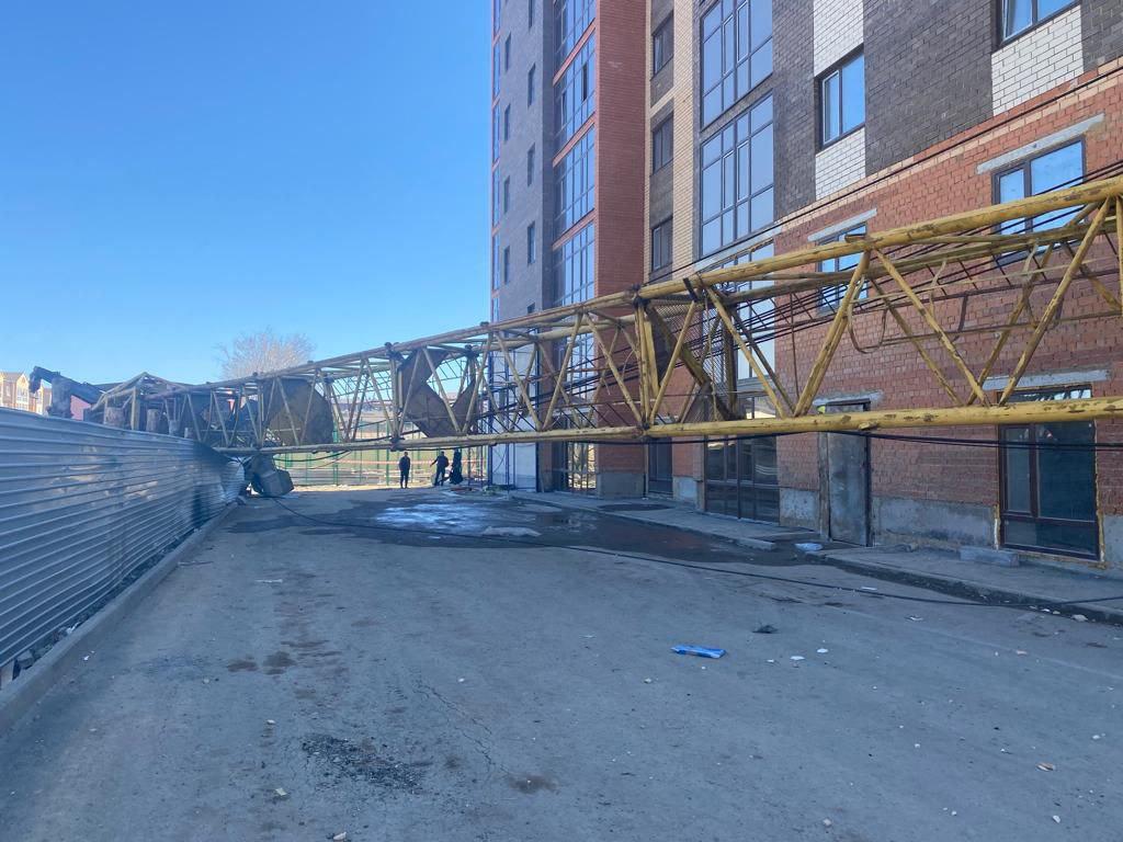 Предварительная информация о падении башенного крана