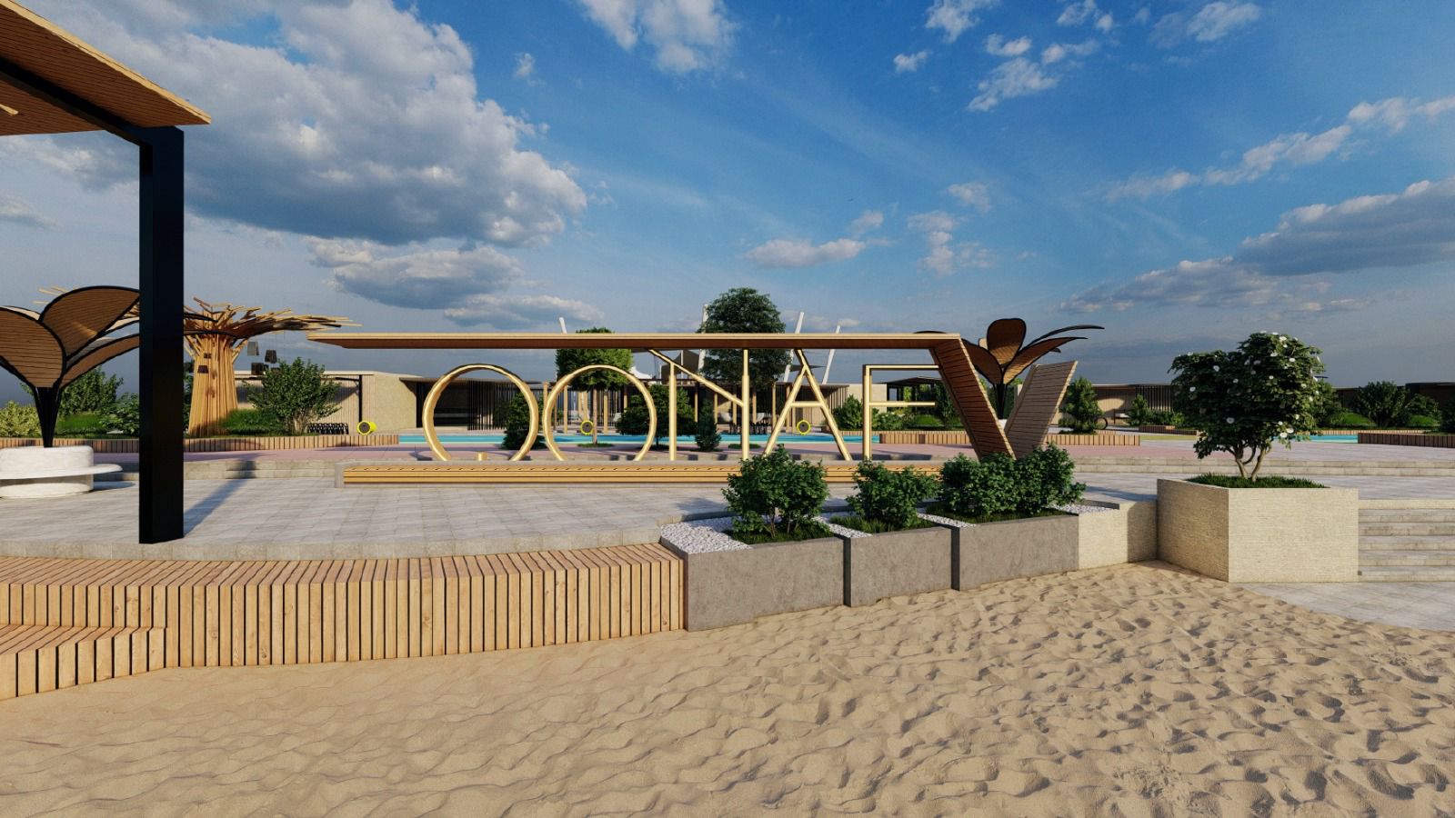 Уникальный амфитеатр на воде появится в городе Конаев