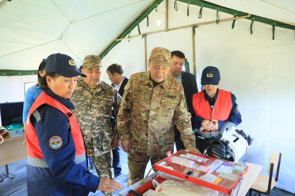 В Актюбинской области прошли тактические специальные учения по тушению лесных и степных пожаров