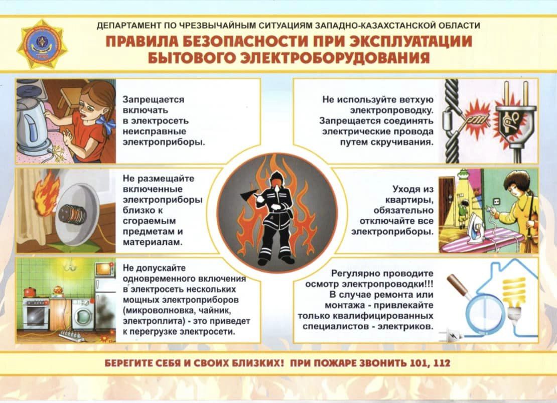 Правила безопасности при эксплуатации бытового электрооборудования