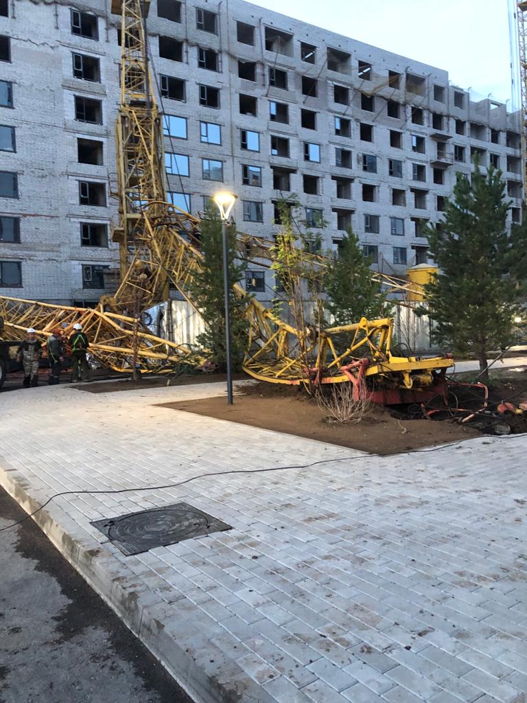 Информация касательно падения башенного крана в городе Астана