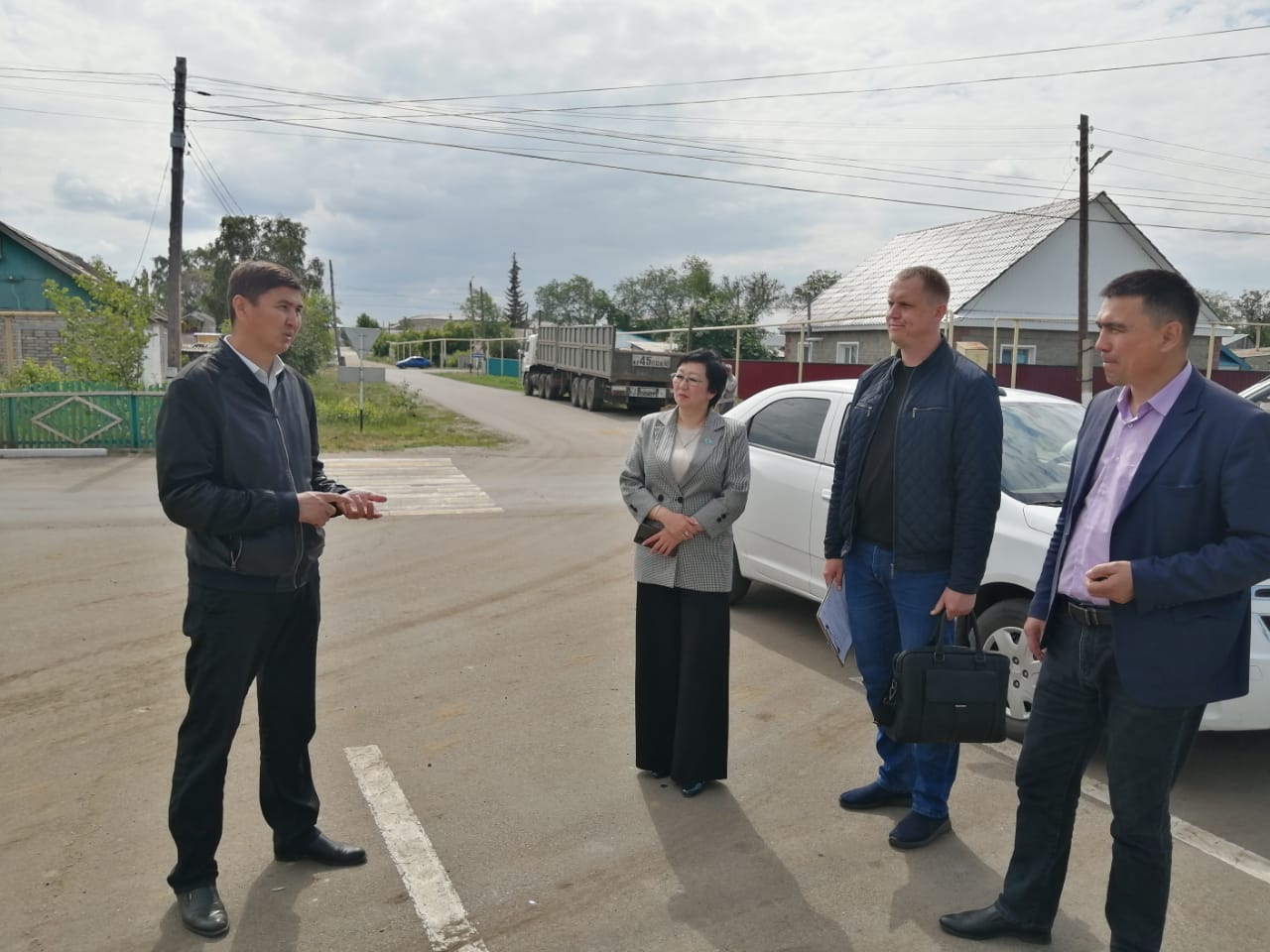Monitoring the construction of a sports and recreation complex in the village of Karabalyk