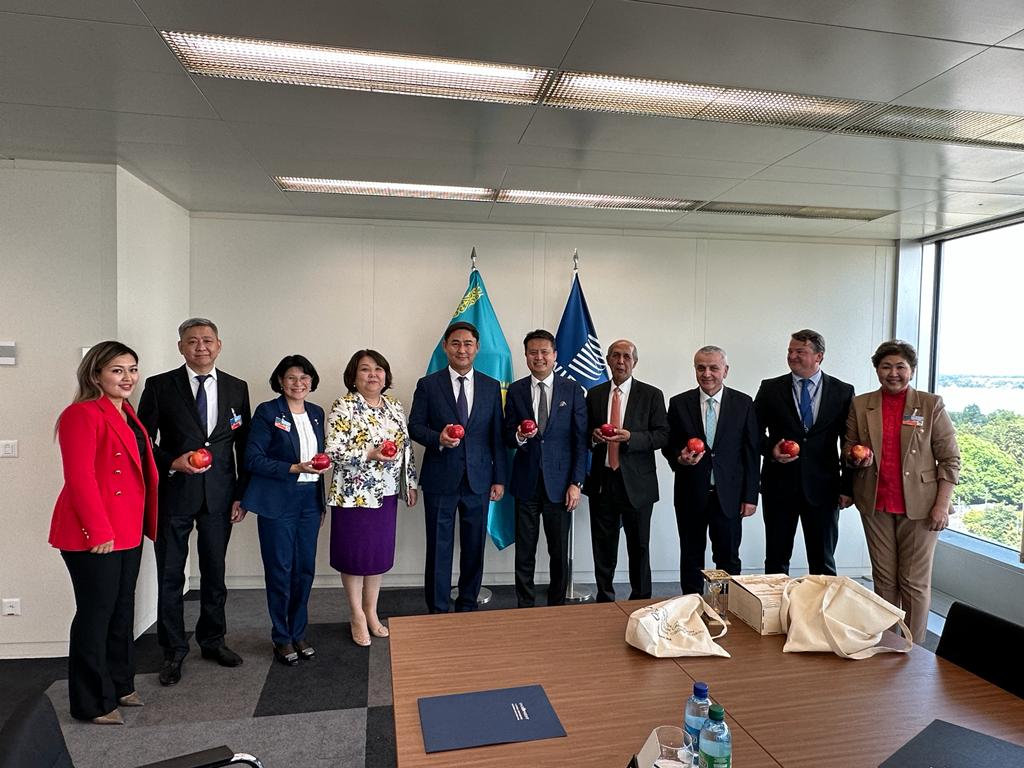 Қазақстан ДЗМҰ Ассамблеясының алаңдарында географиялық көрсеткіш ретінде Алматы апортын ілгерілетуде