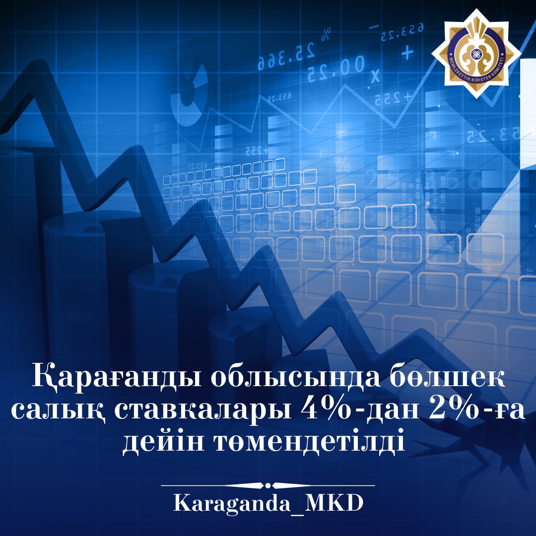 Қарағанды облысында бөлшек салық ставкалары 4%-дан 2%-ға дейін төмендетілді