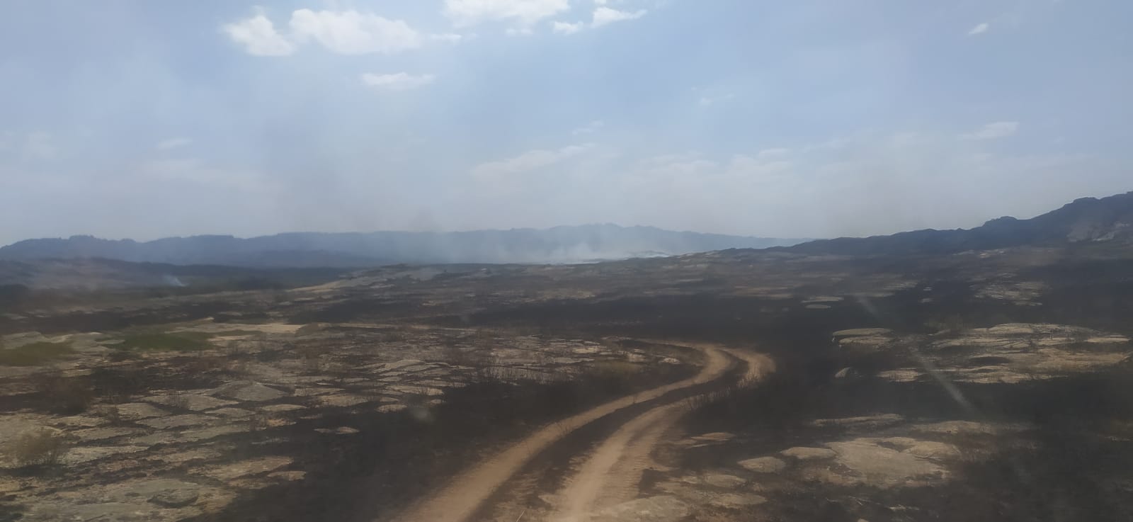 Природный пожар в Шетском районе: открытых очагов горения нет