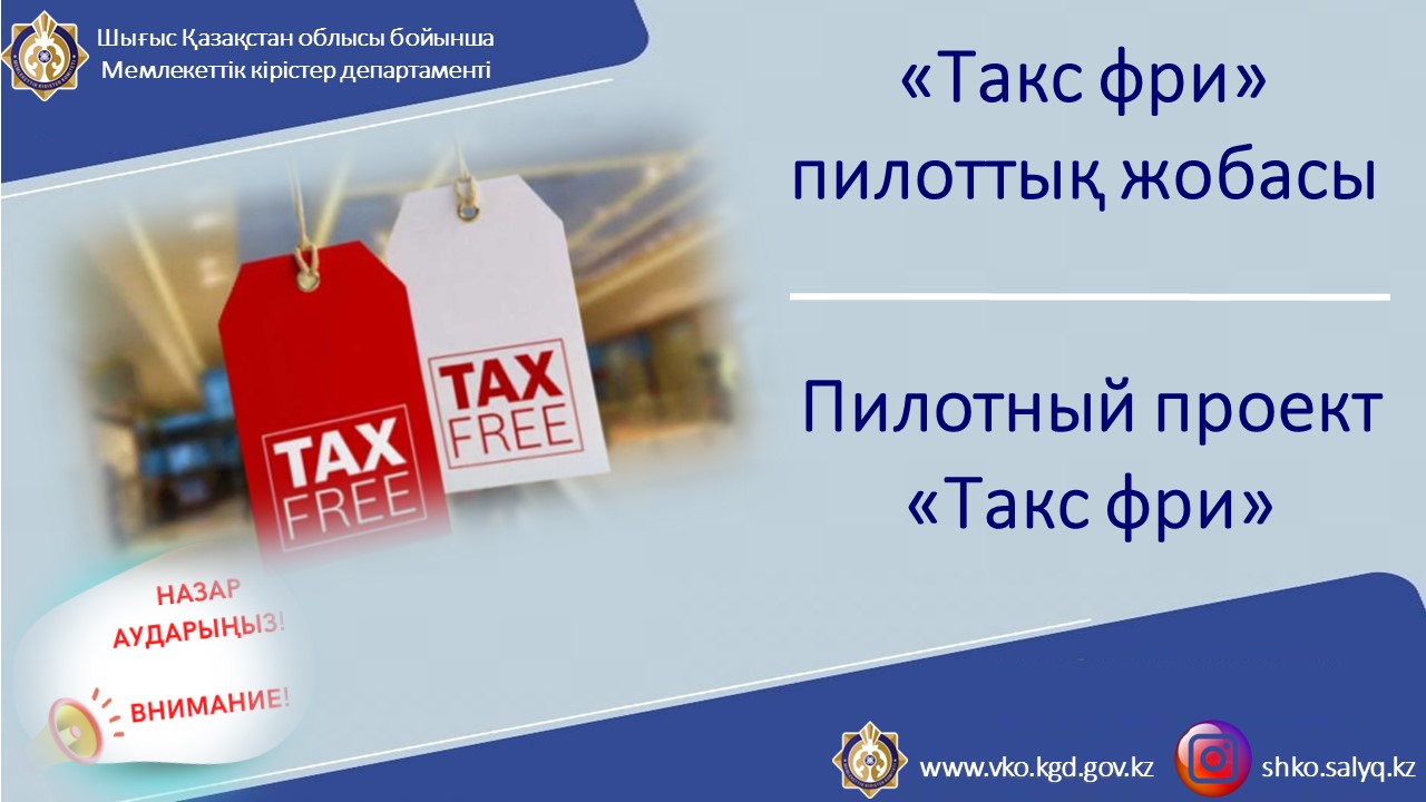 «Такс фри» пилоттық жобасы