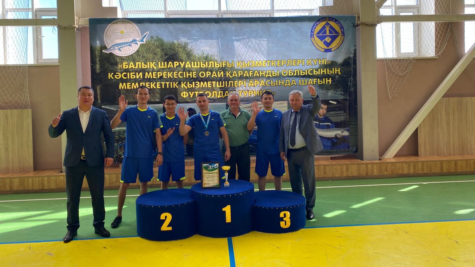 Команда карагандинского филиала Канала Каныша Сатпаева стала победителем турнира по мини-футболу
