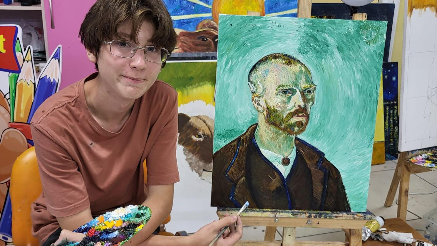 Ван Гог кистью юного художника: В Карагандинском музее изо откроется выставка Ильи Сережникова