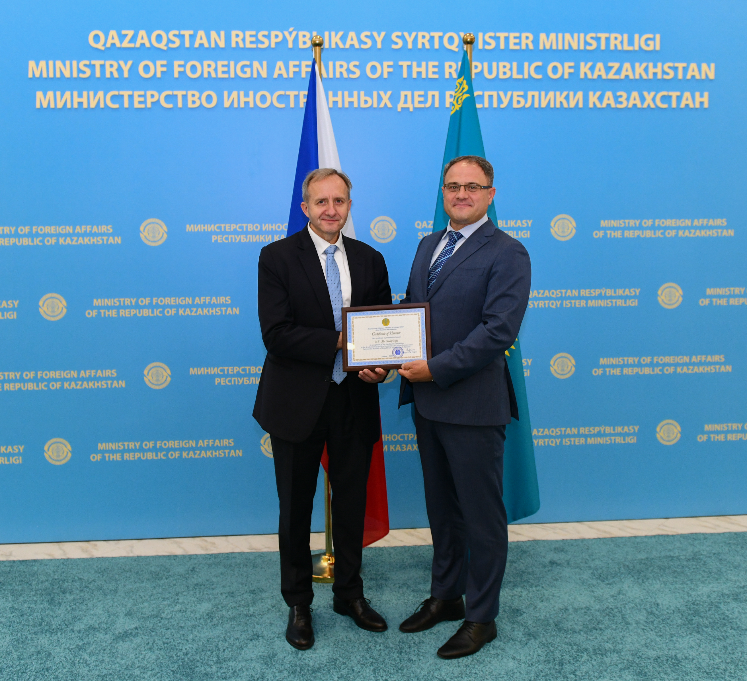 Czech Ambassador completes mission in Kazakhstan in a distinguished way