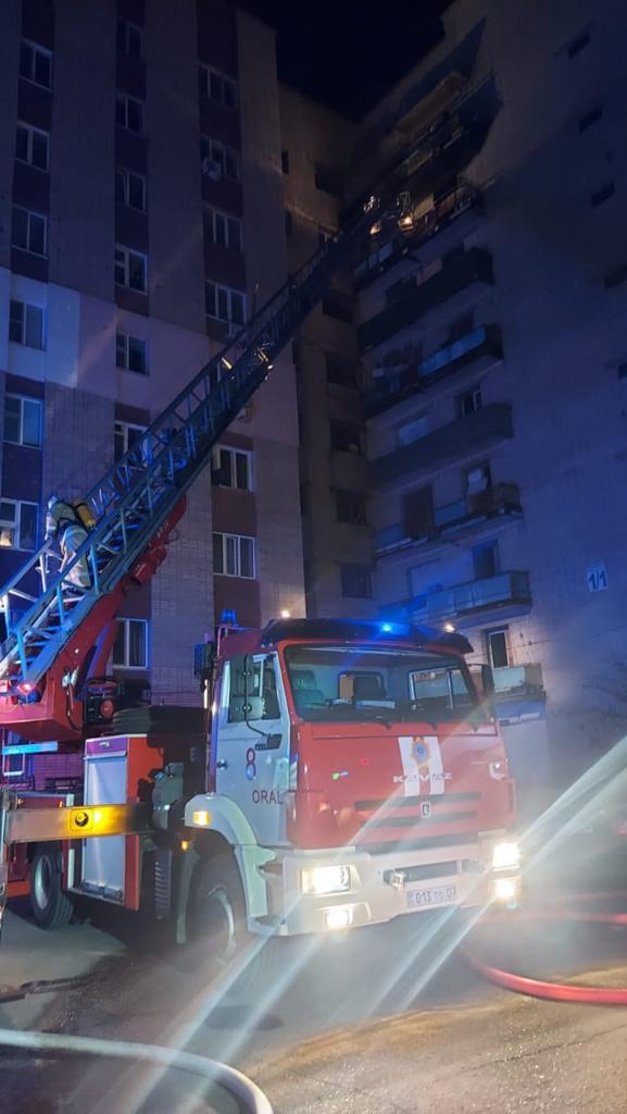 Батыс Қазақстан облысында өрт кезінде 45 адам құтқарылып, эвакуацияланды